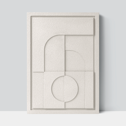 Wall Decor 350x500x18mm GEOMETRIC 5 z mocowaniem Bianco glinka barwiona