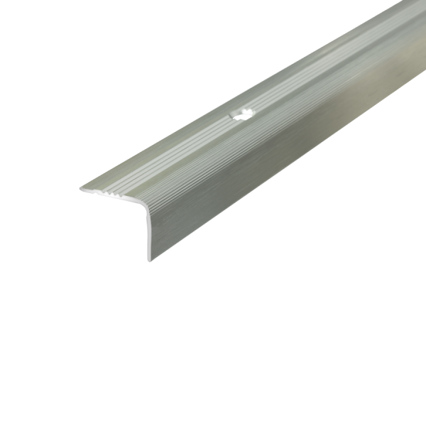 AL grooved stair profile 24x18mm L= 1.10m Silver El-Poler Brushed