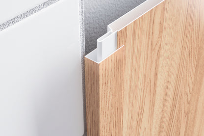 Flexible finishing profile Finish Flex PVC matt 52mm 3m Alaska Waves Light Gray