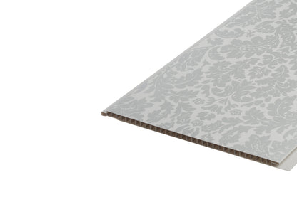 Panel ścienny PVC mat 25cm 2,7m Kwiaty Północy Szary Jasny 1 opak=24 sztuki