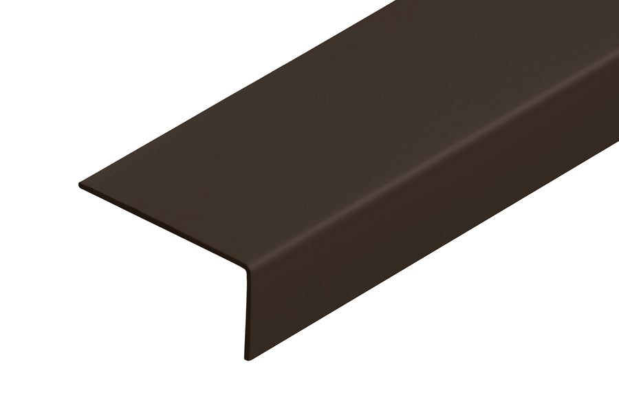 ПВХ угловой защитный профиль 40x20x1,1 мм, 1 м, коричневый.