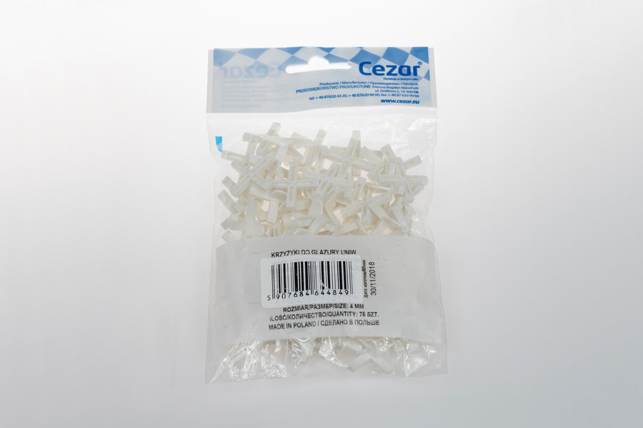 Krzyżyki do glazury 4 mm 75szt.