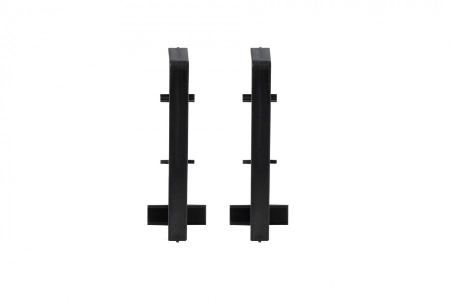 End caps for MASTERLINE strip 17.1x61.5mm strip connector 1 set = 2 pcs Black RAL 9005 Matt
