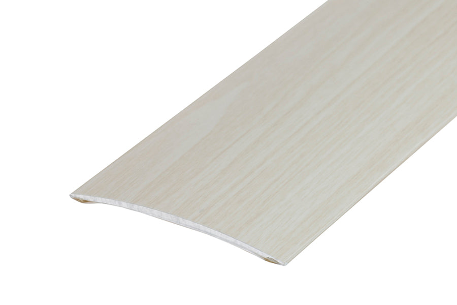 Oval threshold profile glued aluminum laminate 80mm 1m White Oak