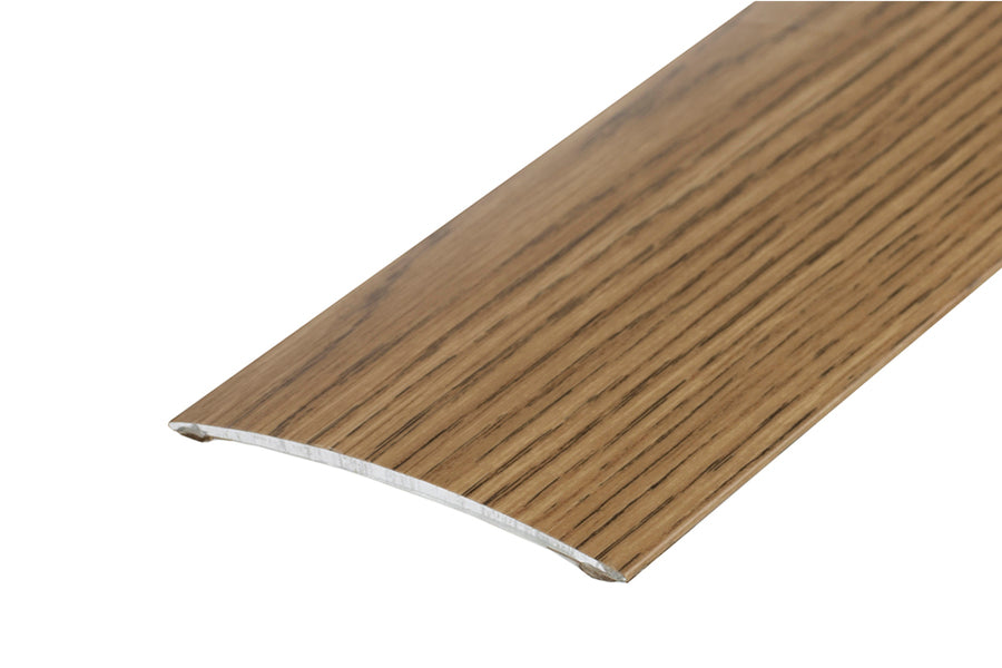 Oval threshold profile glued aluminum laminate 80mm 2m Oak