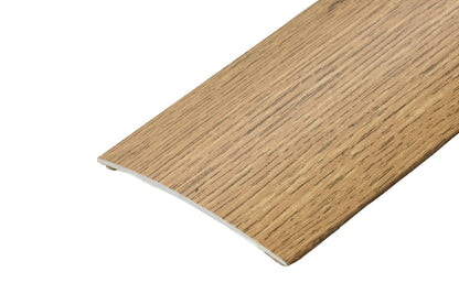 Oval threshold profile glued aluminum laminate 80mm 2m Natural Oak