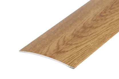 Oval threshold profile glued aluminum laminate 80mm 2m Noble Oak