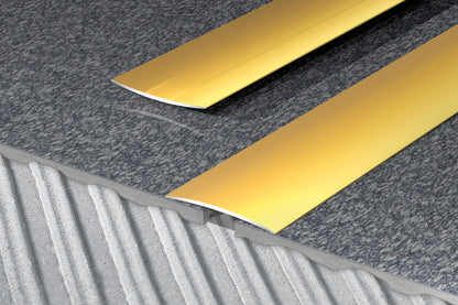 Oval threshold profile glued aluminum anode 80mm 2m Gold