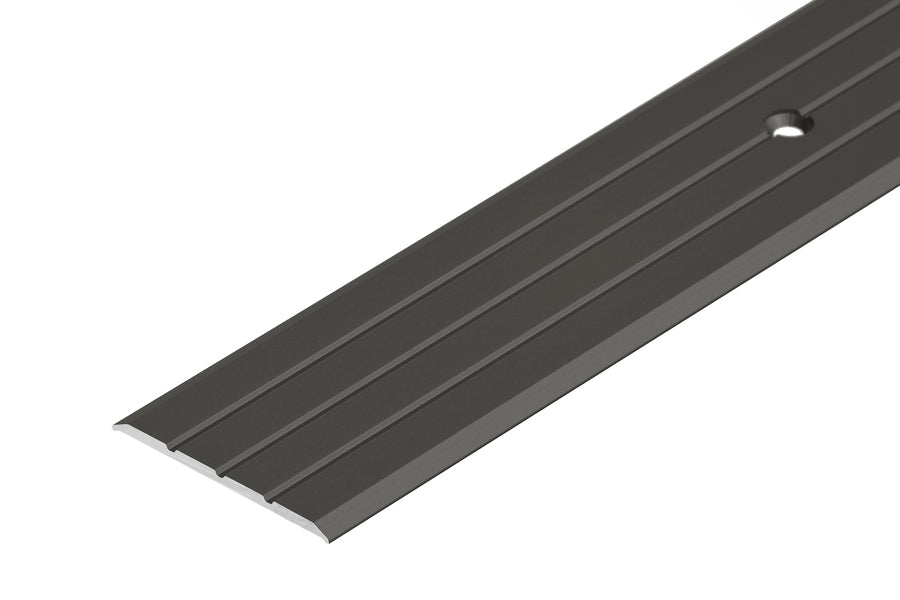 Flat anode aluminum threshold profile 40mm 1m Brown