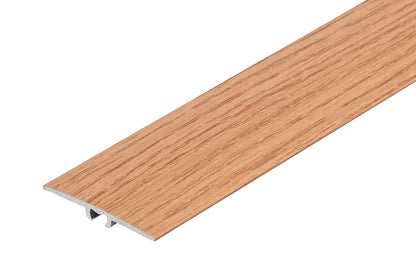 Flat pressed aluminum threshold profile laminate 35mm 1.8m Canyon Oak