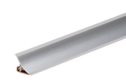 Wide concave countertop strip BL 33mm PVC 3m Aluminum Gray