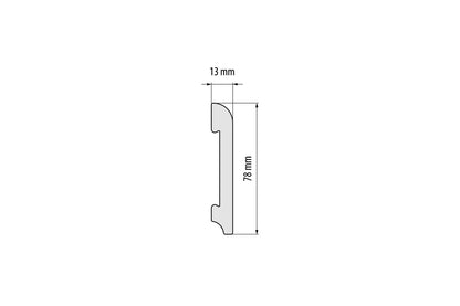 Listwa przypodłogowa LPC-11 Elegance laminat 78mm 2,44m Drewno Rustykalne Szare
