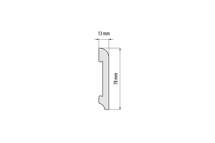 Listwa przypodłogowa LPC-11 Elegance laminat 78mm 2,44m Brzoza Sandal