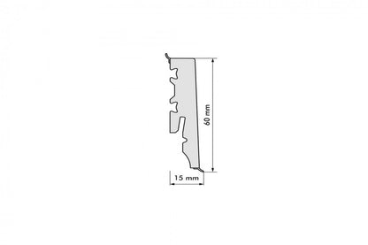 Плинтус из ПВХ Masterline матовый 60 мм 2,4 м Crotone