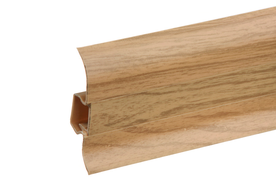 PVC Premium Classic skirting board 22x59mm L=2.20m Teak Dark Matte
