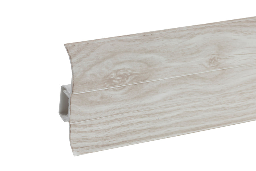 PVC Premium Classic skirting board 22x59mm L= 2.20m Caucasian Ash Matt