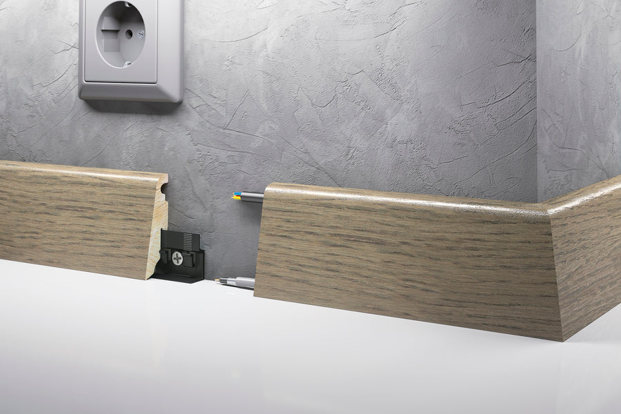Wooden skirting board 58mm L= 2.50m Ash