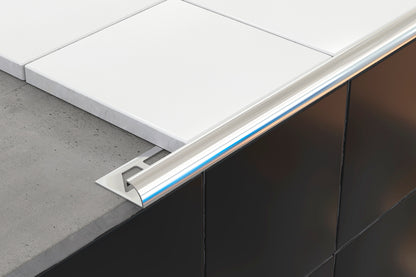 Profil schodowy krawędziowy owalny stal nierdzewna naturalna 10mm 1m Srebrny