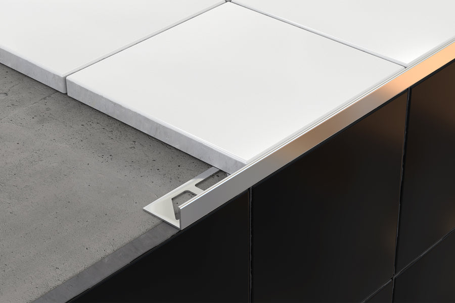 Profil schodowy narożny zakończeniowy stal nierdzewna naturalna 8mm 1m Srebrny