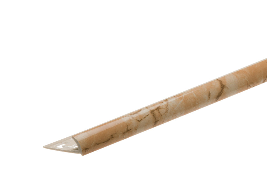 Profil zewnętrzny do glazury PVC 7mm 2,5m Marmur Beżowy