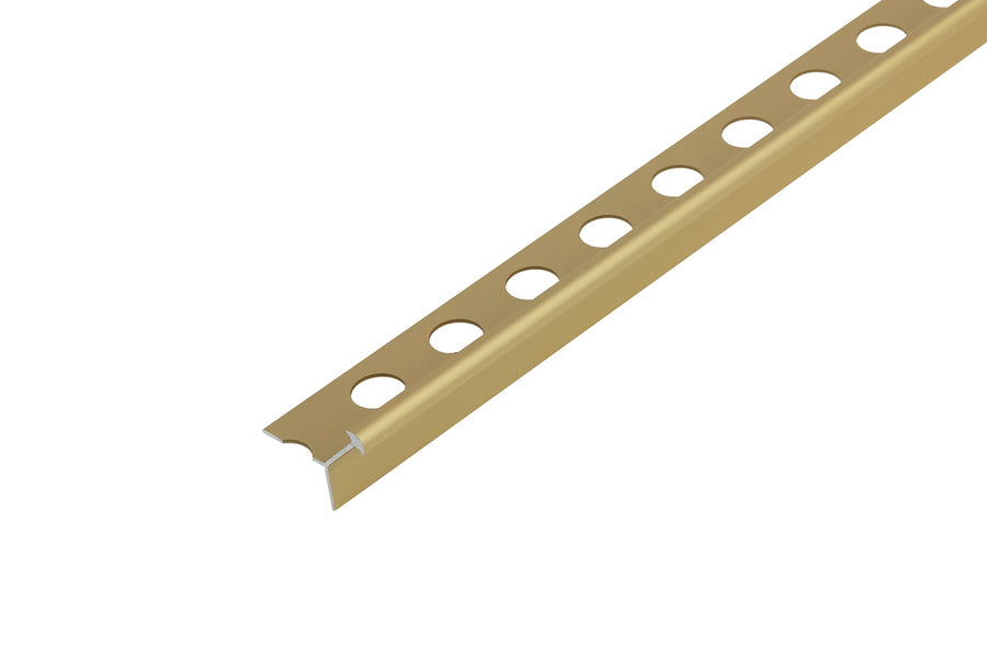 Profil zewnętrzny wąski do glazury aluminium anoda 10mm 2,5m Złoty