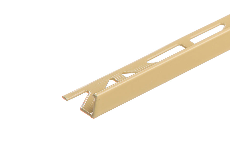 Corner finishing profile for tiles, painted aluminum, 10mm, 2.5m, Beige