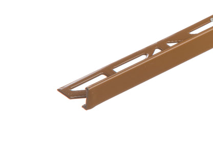 Profil narożny zakończeniowy do glazury aluminium malowane 10mm 2,5m Brązowy