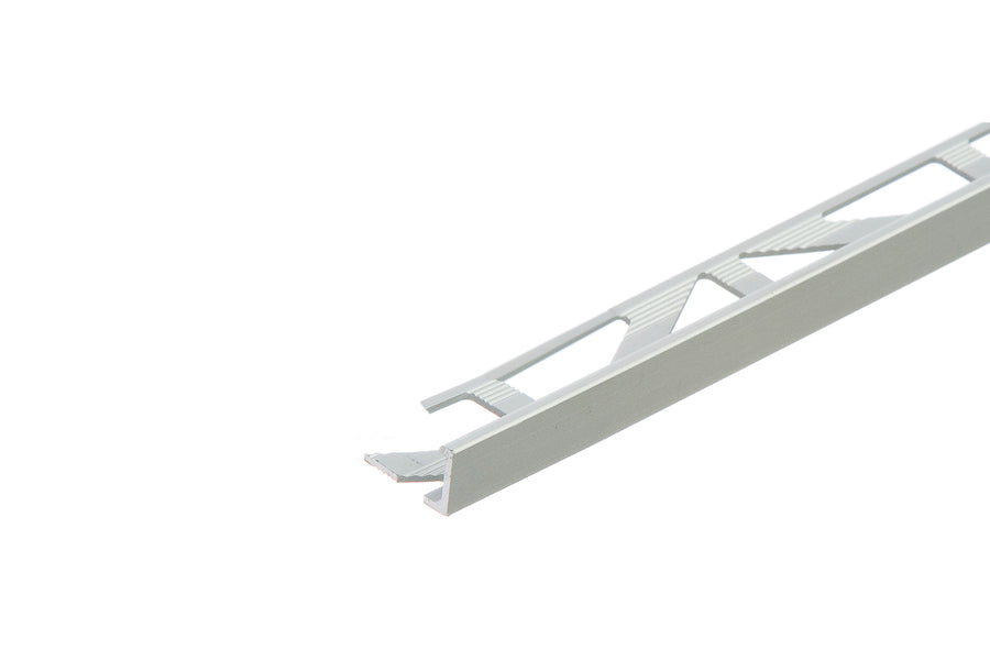 Corner finishing profile for tiles, aluminum anode, 8mm, 1m, Silver