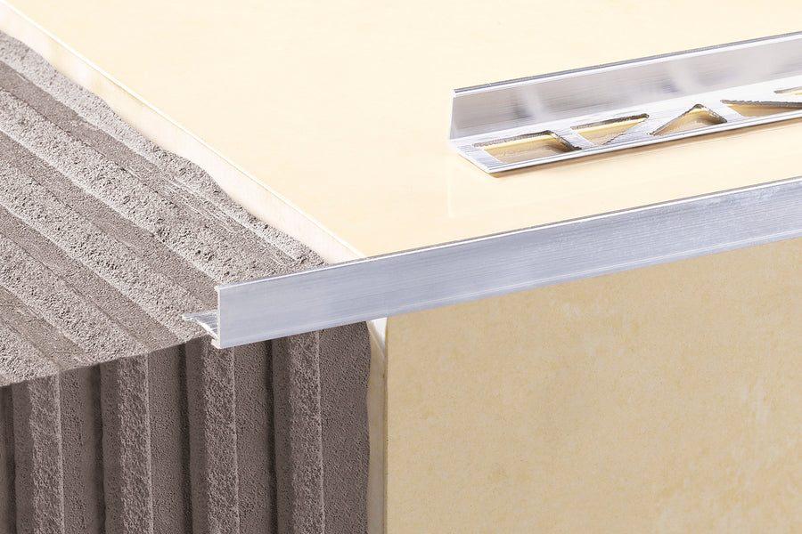 Corner finishing profile for tiles, painted aluminum, 10mm, 2.5m, Dark Brown