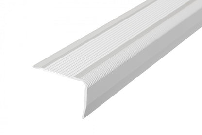 AL grooved stair profile 36x24mm L= 1.10m Silver