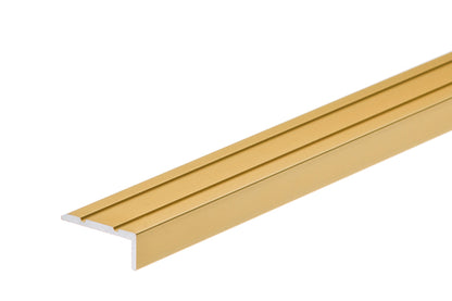 Узкий профиль для лестницы AL 25x20 мм, склеенный, длина 1,00 м, золотистый.