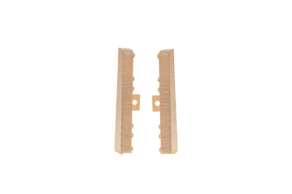 Left and right end cap for Hi-Line skirting board, matt, lemon, 2 pcs.