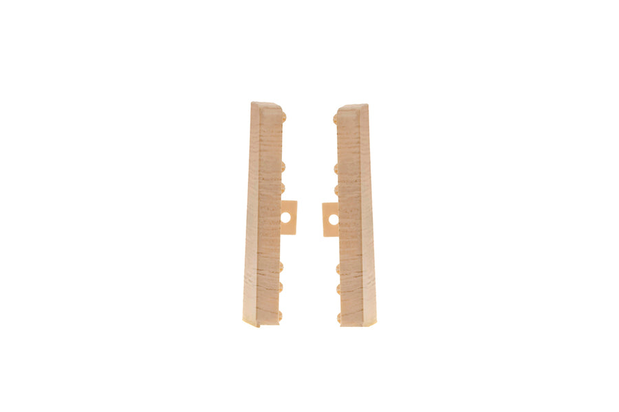 Left and right end cap for Hi-Line skirting board, matt, lemon, 2 pcs.