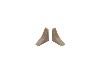 End caps for countertop strip, wide concave BL33, 1 set = 2 pcs, 1M thick