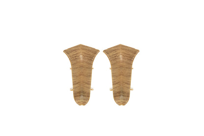 Заглушки для плинтуса Classic 22x59 мм, внутренний угол, 1 комплект = 2 шт., Infanti Oak Matt.