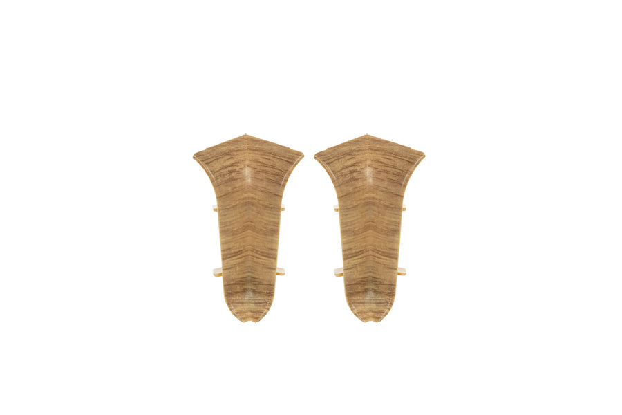 Заглушки для плинтуса Classic 22x59 мм, внутренний угол, 1 комплект = 2 шт., Infanti Oak Matt.