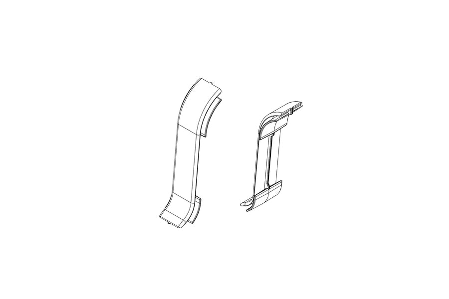 Premium matt skirting board connector, Sommer Oak, 2 pcs.