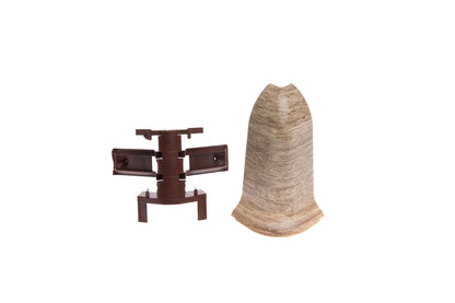 Narożnik zewnętrzny + RAK do listwy przypodłogowej Premium mat Dąb Newada 2szt.