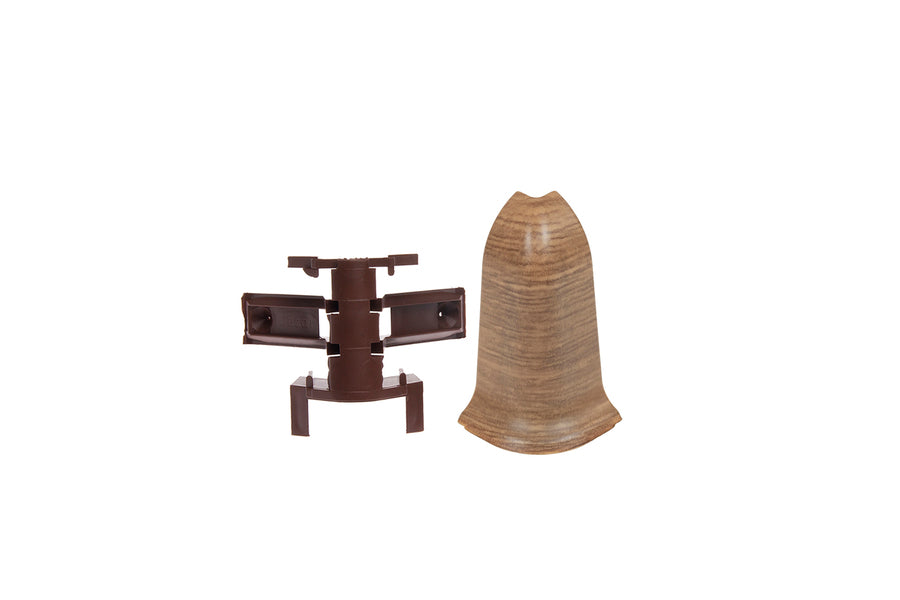 Narożnik zewnętrzny + RAK do listwy przypodłogowej Premium mat Dąb Verden/Tarbek Miodowy 2szt.