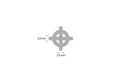 Crosses with spacer for tiles 2.5mm 75pcs.
