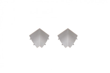 Internal corner for wide concave countertop strip BL 33 Gray Aluminum 2 pcs.