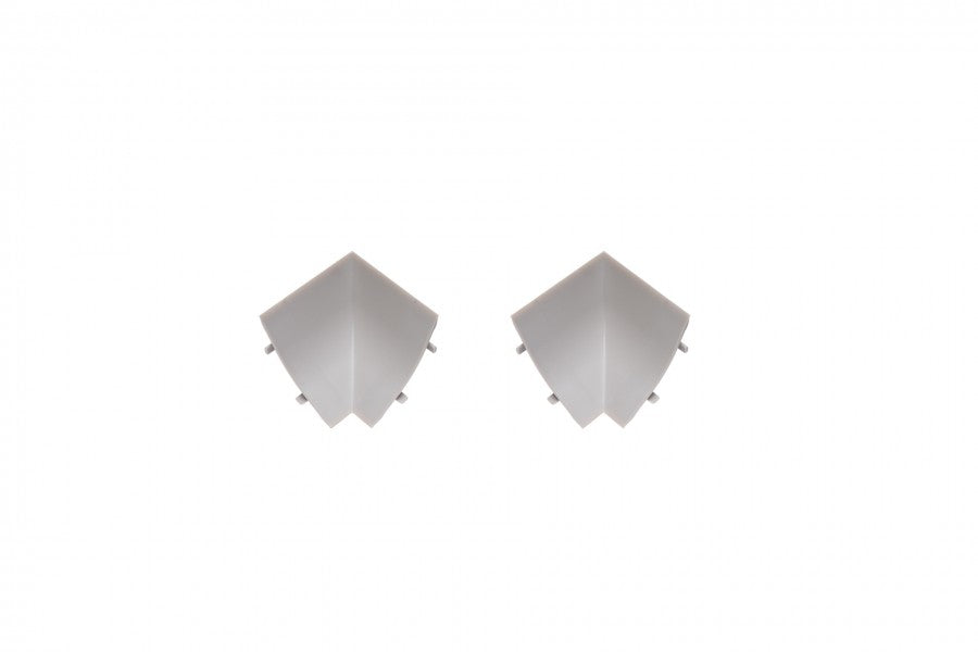 Internal corner for wide concave countertop strip BL 33 Gray Aluminum 2 pcs.
