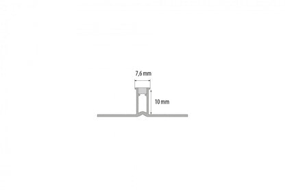 ПВХ-профиль терракотового цвета, 10 мм, 2,5 м, светло-серый.