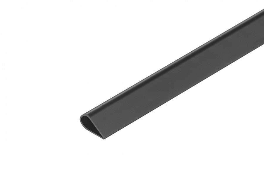 PVC clamp profile 15x0.9mm L=2.00m Black RAL 9005