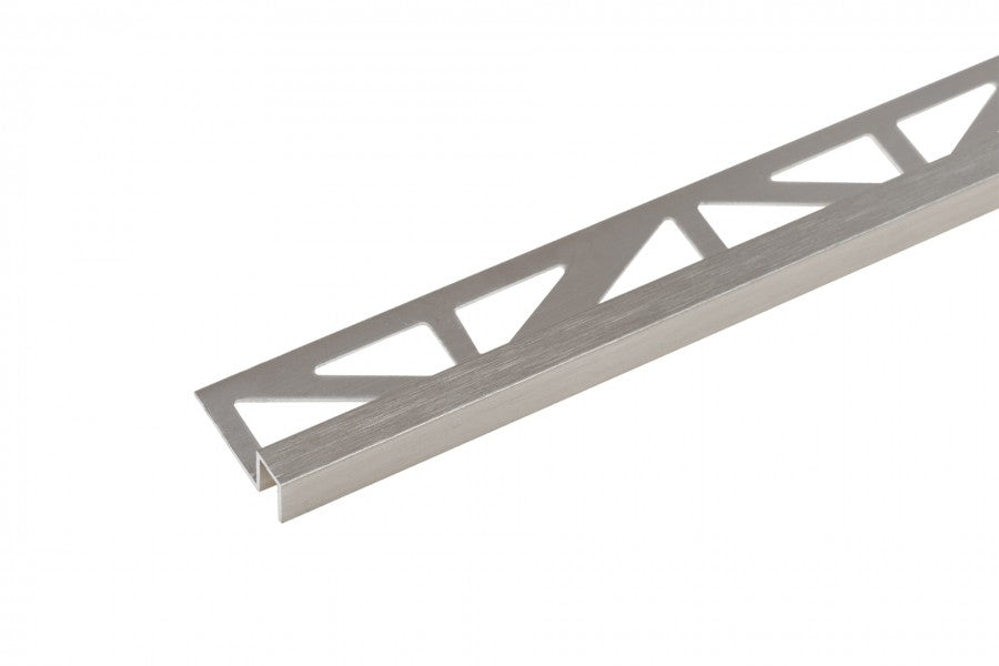 Profil krawędziowy kwadratowy do glazury aluminium anoda szczotkowana poler 9x8mm 2,5m Platyna