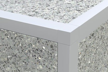 CAPS external corner for square edge profile aluminum anode polished 10x8mm Silver 2pcs.