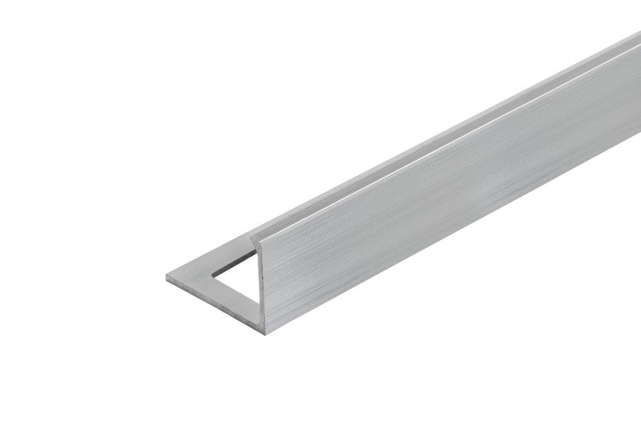 Corner finishing profile for tiles, natural aluminum, 22mm, 2.5m, Silver