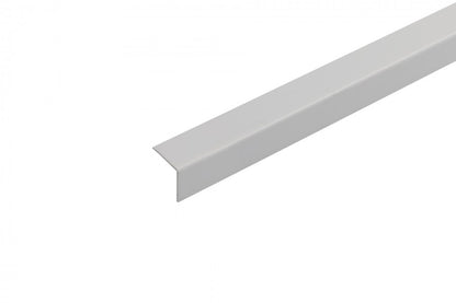 Защитный профиль из ПВХ, уголок 15x15x1,1 мм, 1 м, светло-серый.