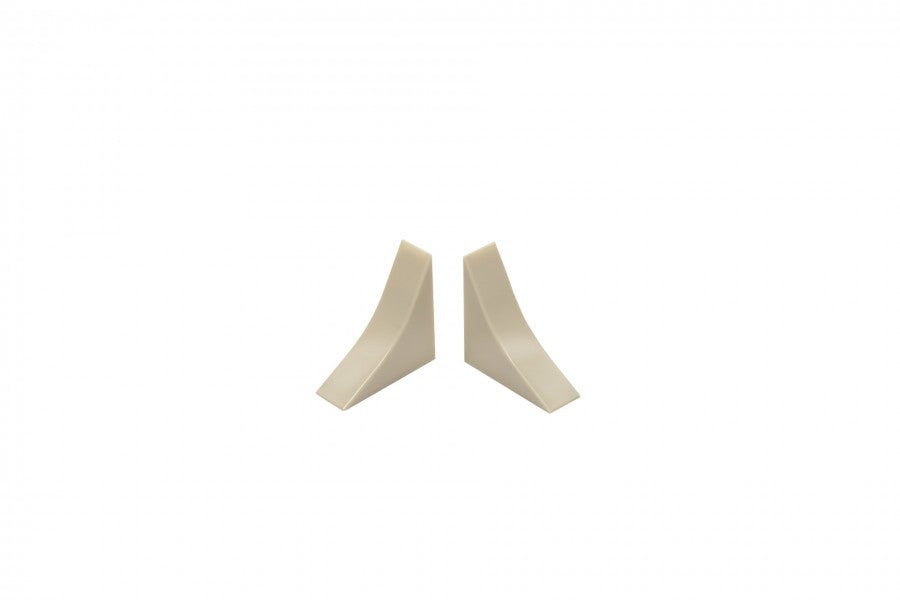 End caps for countertop strip, wide concave BL33, 1 set = 2 pcs, 1J thick
