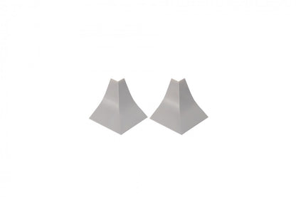 External corner for wide concave countertop strip BL 33 Gray Aluminum 2 pcs.